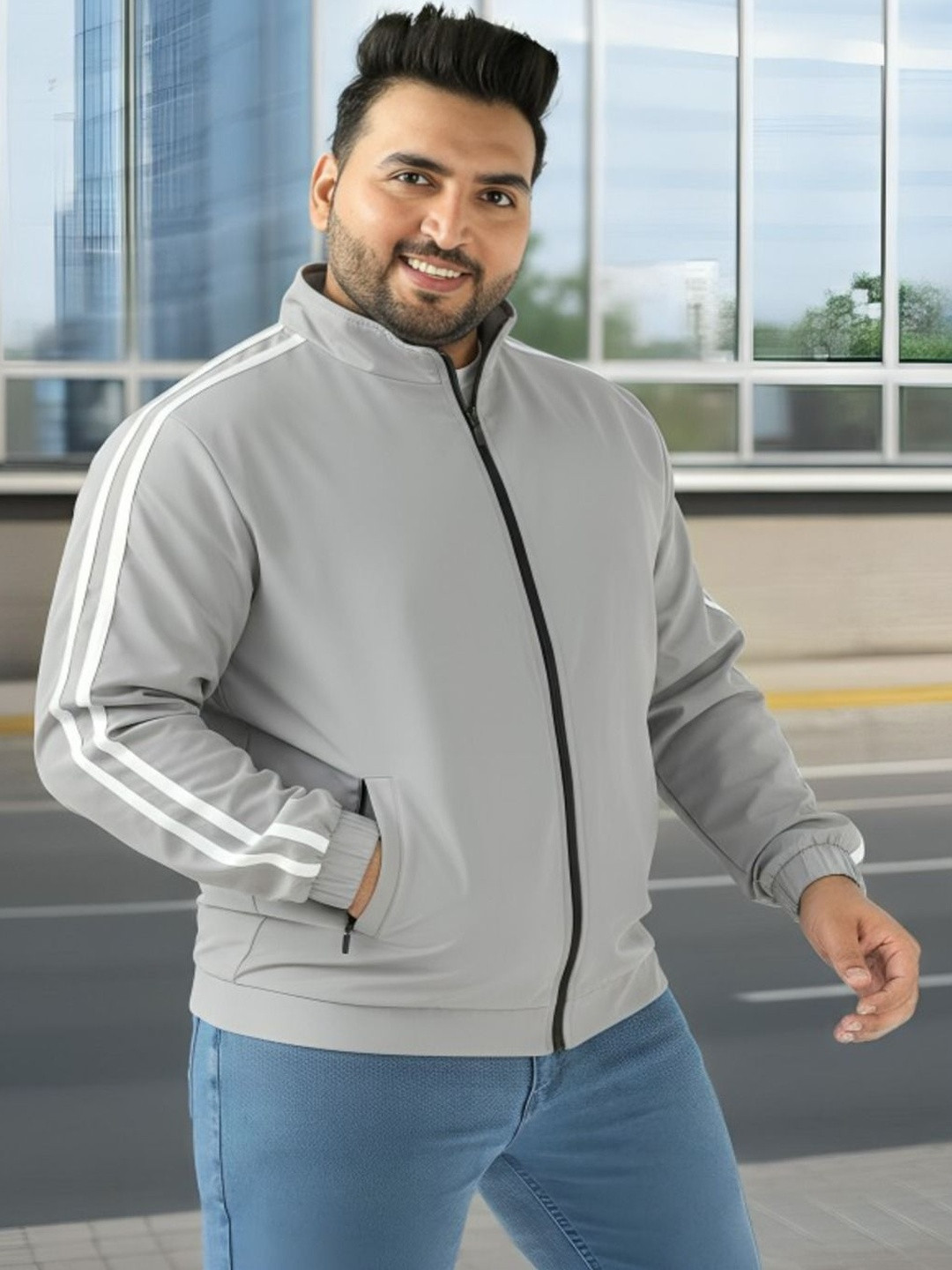 MAYKR Men Colourblocked Lightweight Training or Gym Sporty Jacket