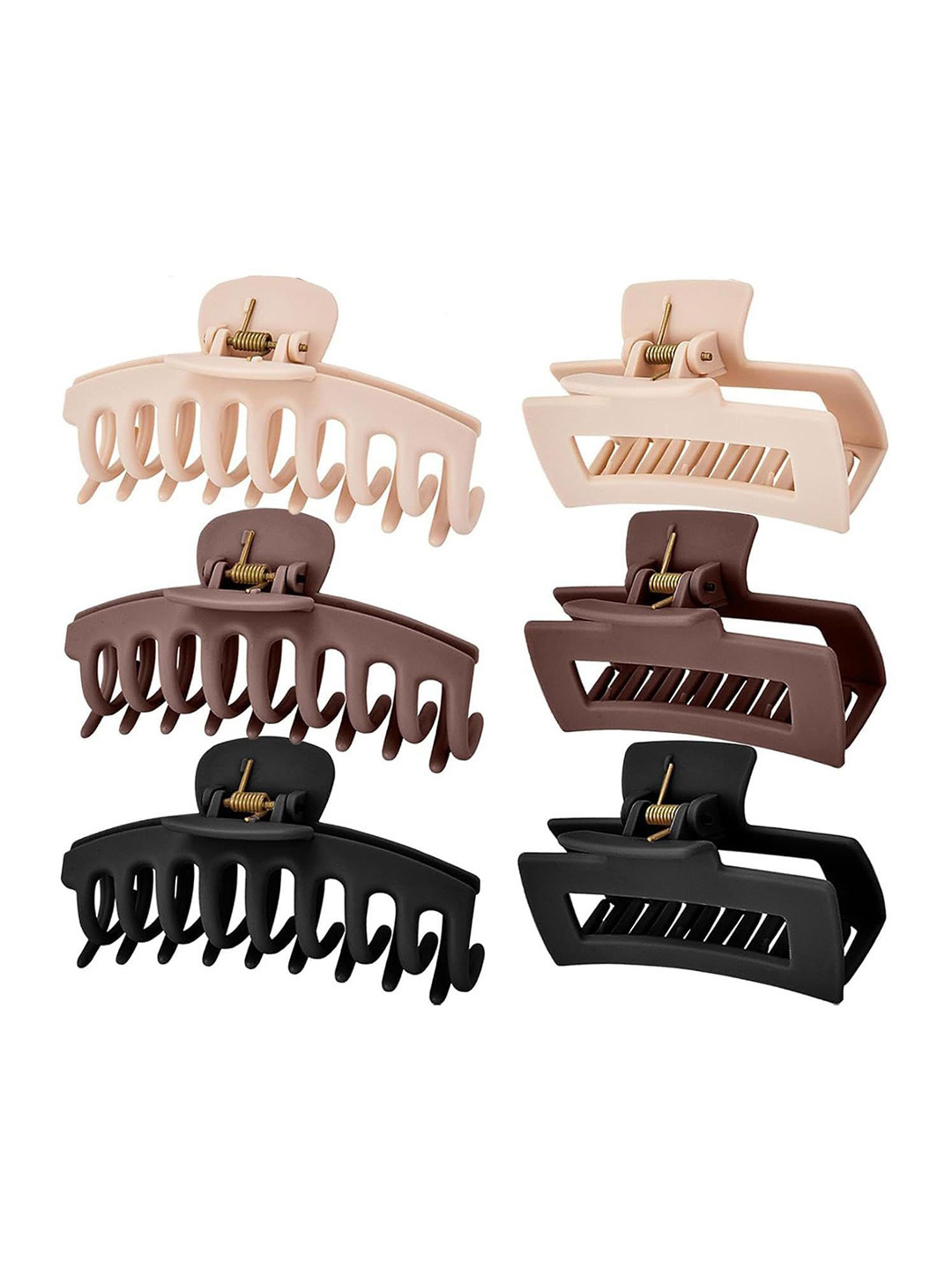 HYMT Women Set of 6 Multi Shape Claw Clip