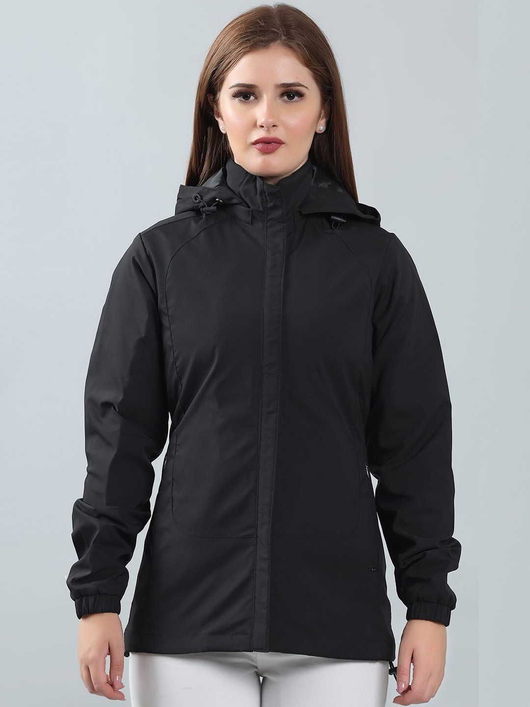 SPIRITTED Women Solid Lightweight Hooded Puffer Jacket