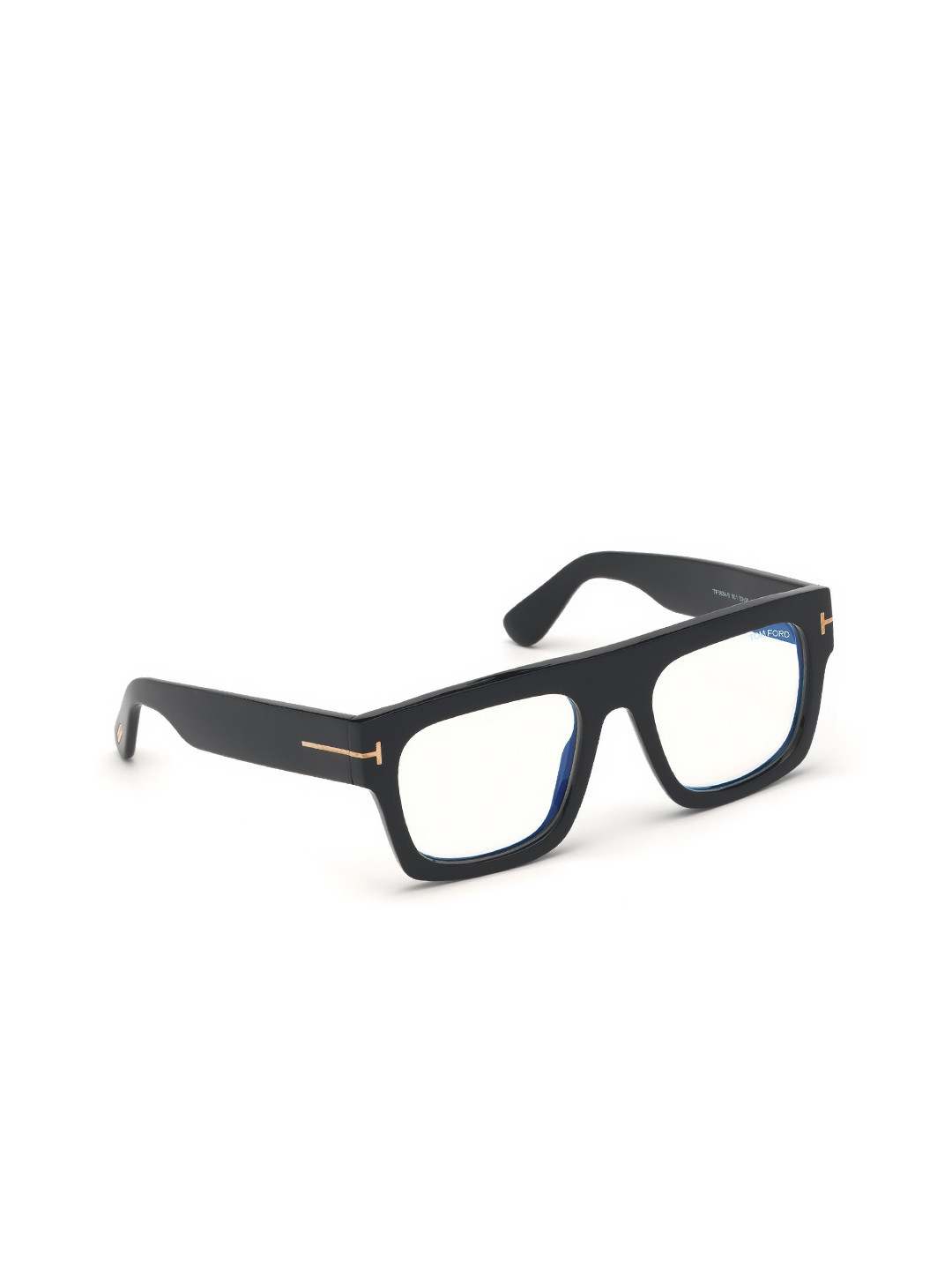 Tom Ford Men Transparent & Black Full Rim Square Frames