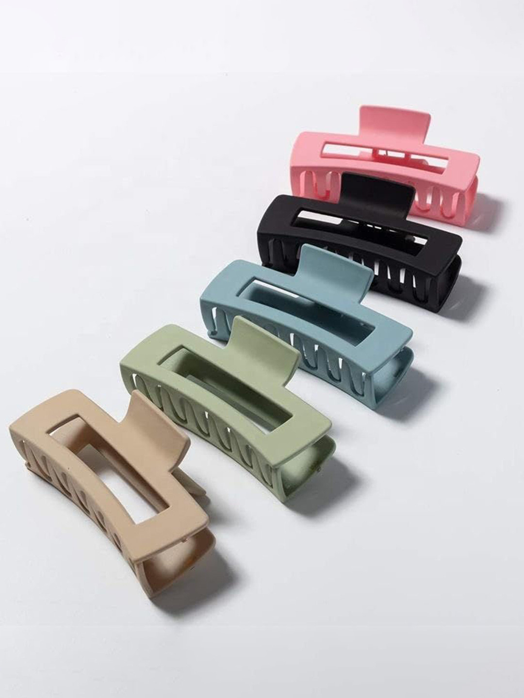 badodiya's Women Set of 6 Rectangular Shape Claw Clip