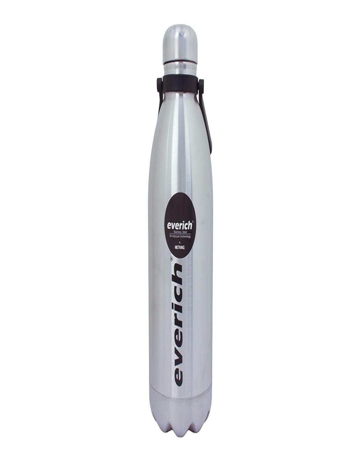 METKING Moonlight Silver Brand Logo Stainless Steel Double Wall Vacuum Water Bottle- 1.5 L