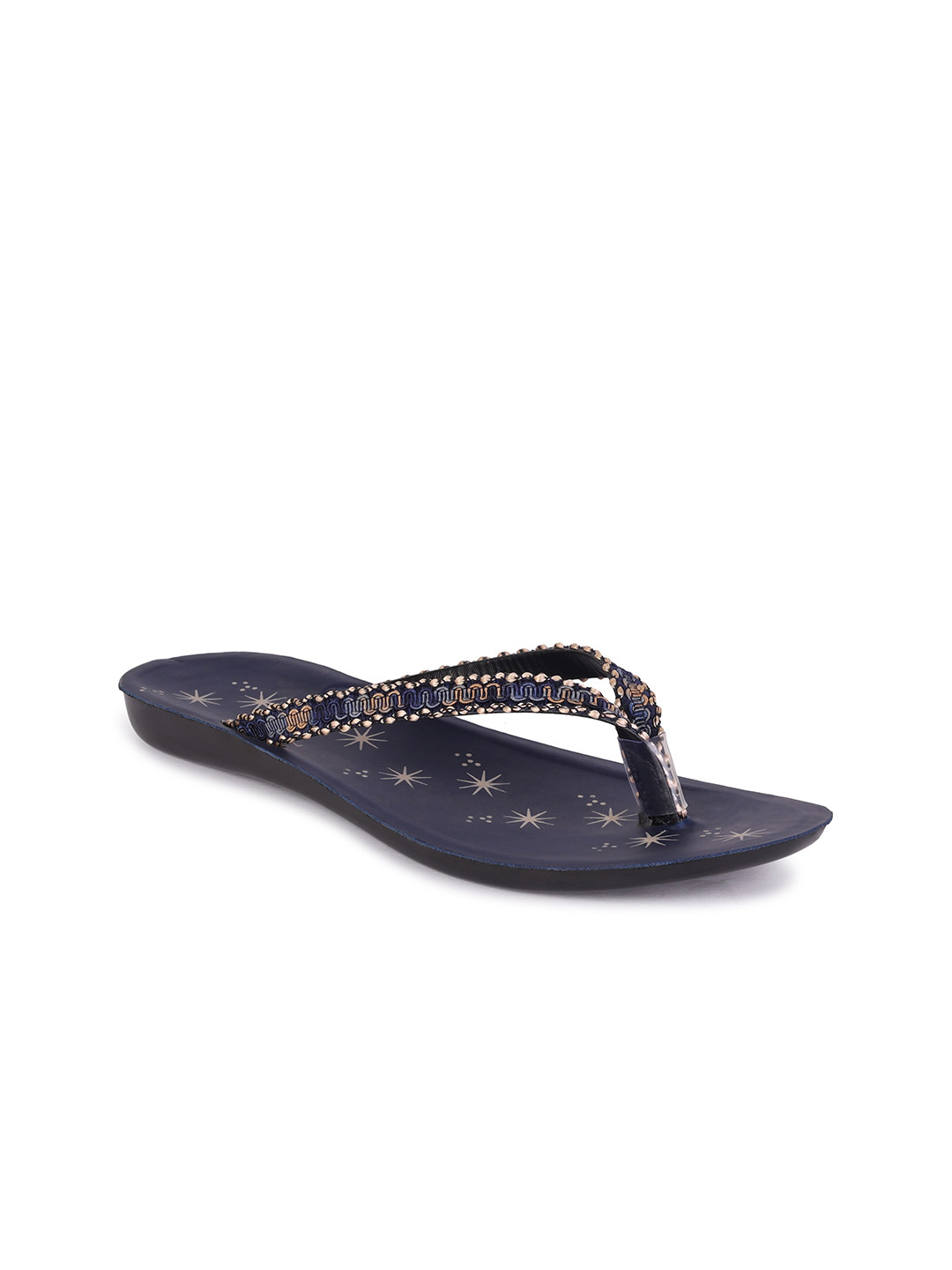 DRACKFOOT Women Embellished Lightweight T-Strap Flats