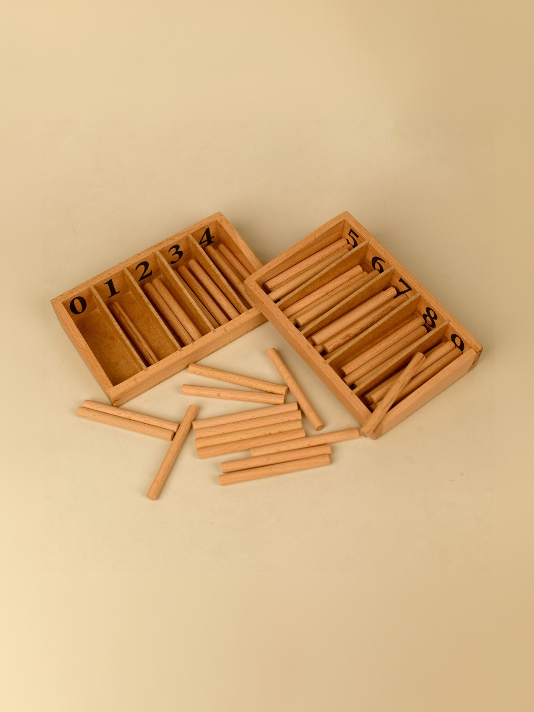 Playbox  Wooden Spindle Box Learning Educational Math Number Counting Toys