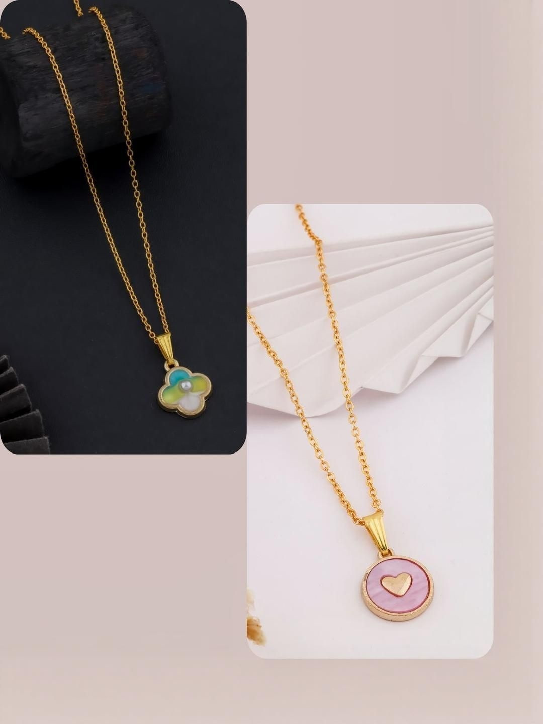 SZN Set Of 2 Gold-Plated Necklace with S-Hook Closure