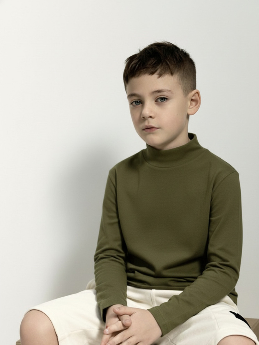 CLOTHIFY Boys Olive Tshirts