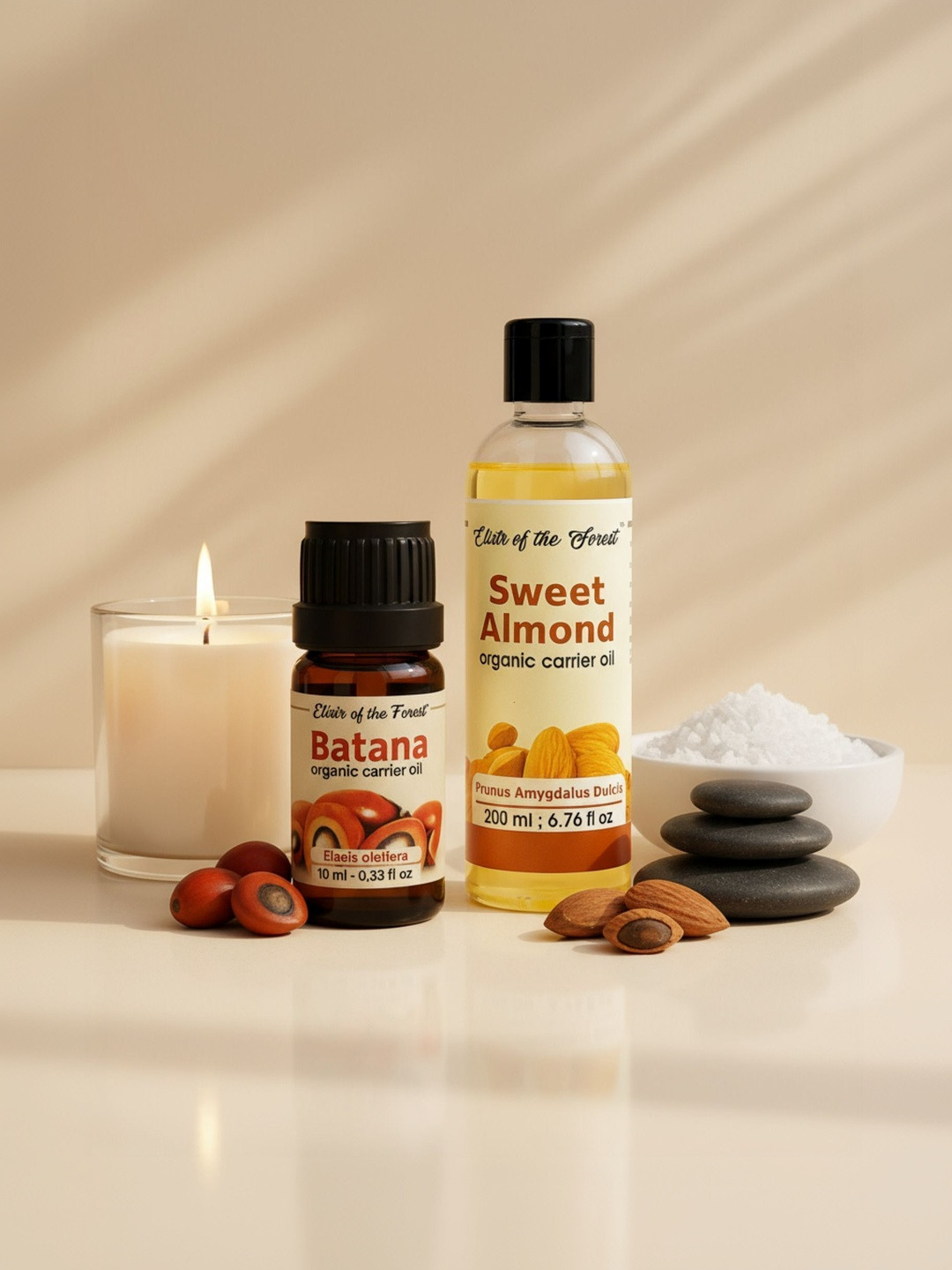 ELIXIR OF THE FOREST Set Of 2 Batana Oil - 15 ml & Sweet Almond Oil - 200 ml