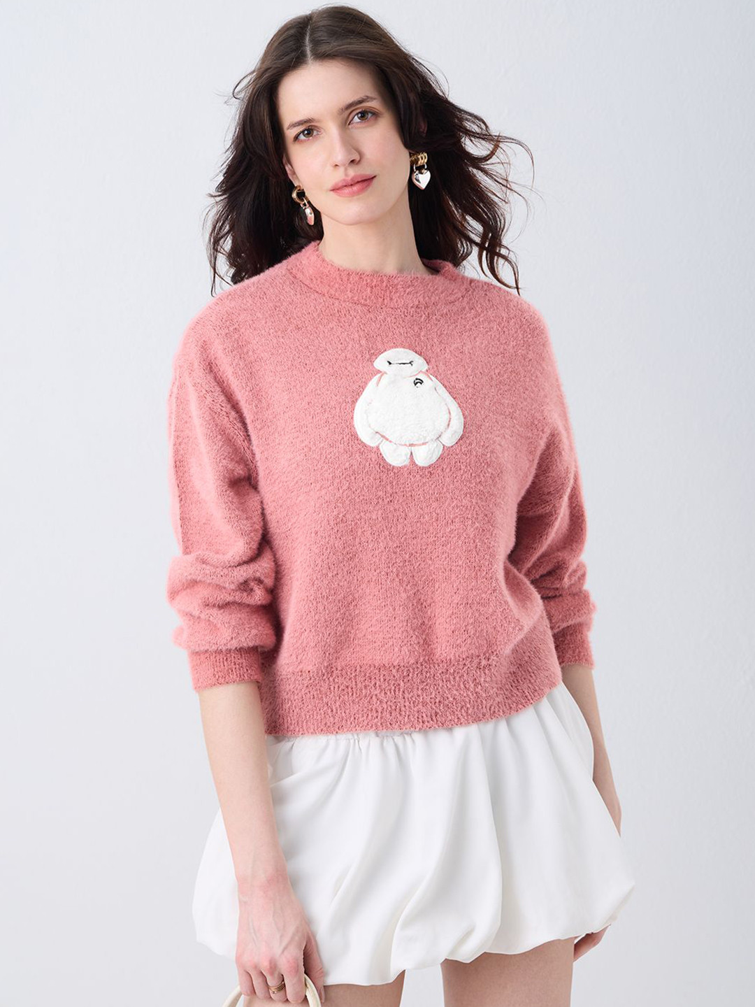 The Souled Store Women Embroidered Pullover with Applique Detail