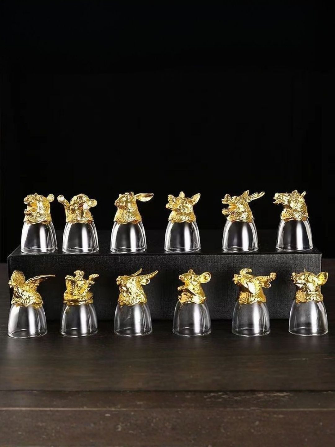 SMOKEY COCKTAIL Zodiac Set Of 12 Transparent Food-Safe Glass Cocktail Glass Bar Glass