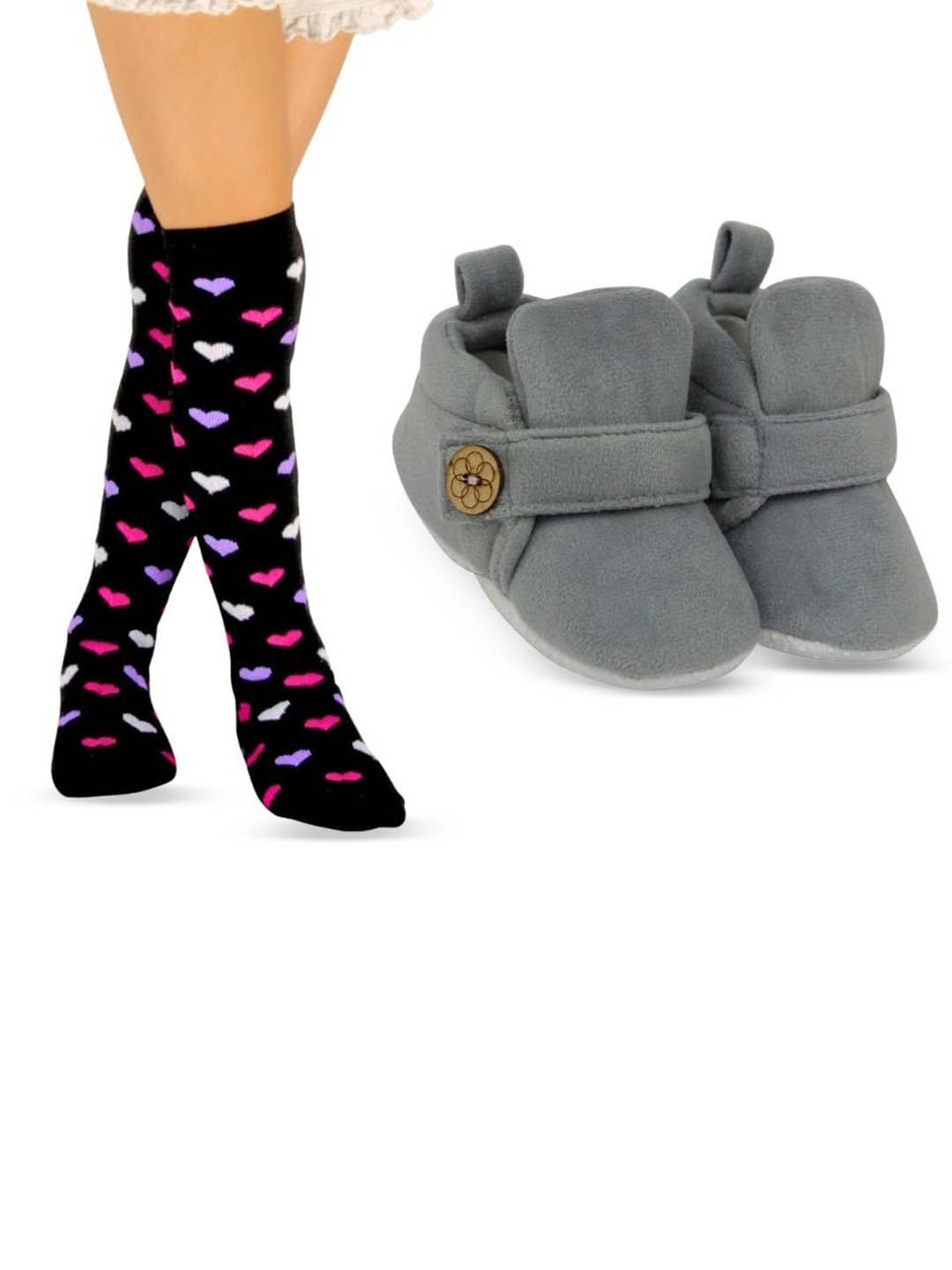 NESKA MODA Kids Cotton Long Socks & Booties