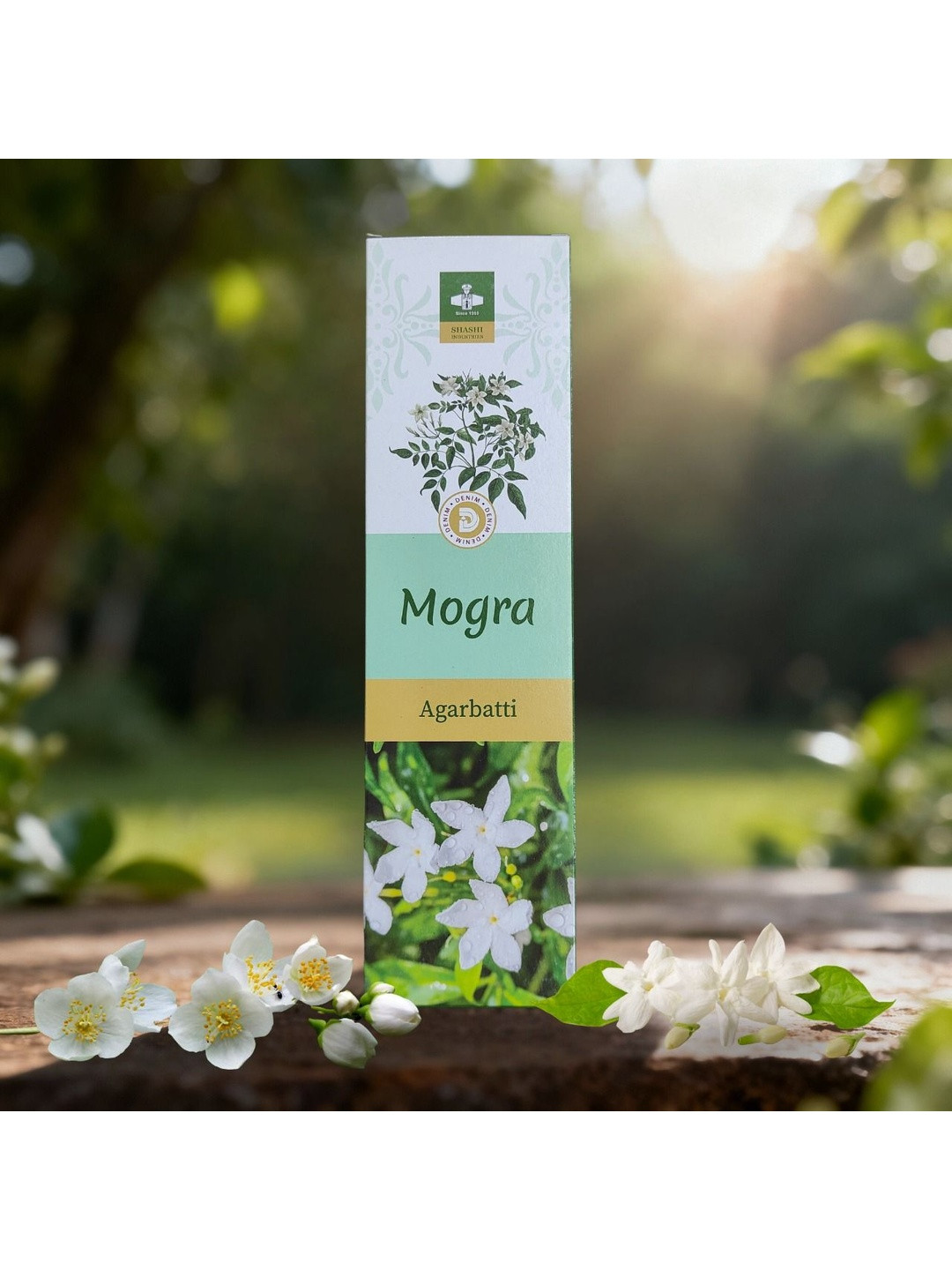 SHASHI DENIM 6Pcs Fluorescent Green Mogra Incense Sticks