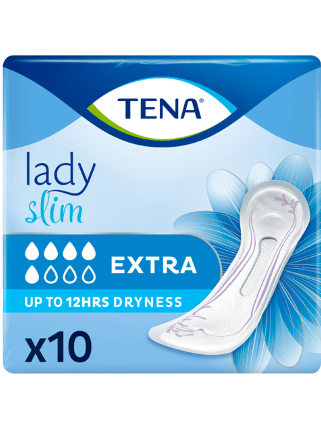 TENA Lady Slim Incontinence Pads - 10 Pieces - Extra