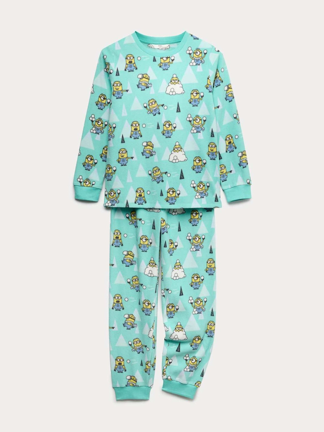 Marks & Spencer Boys Minions Printed T-shirt & Pyjamas Night suit