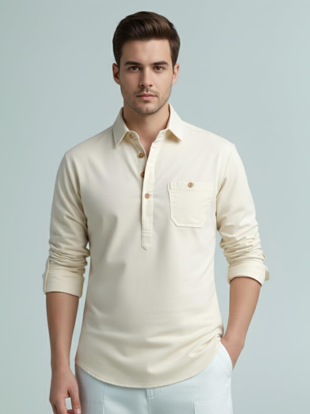 Vida Loca Shirt Collar Short Straight Kurta