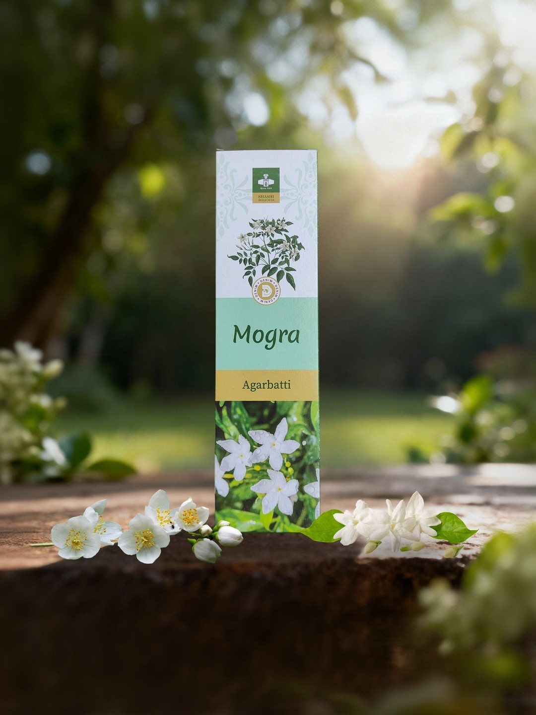 SHASHI DENIM 3Pcs Fluorescent Green Mogra Incense Sticks