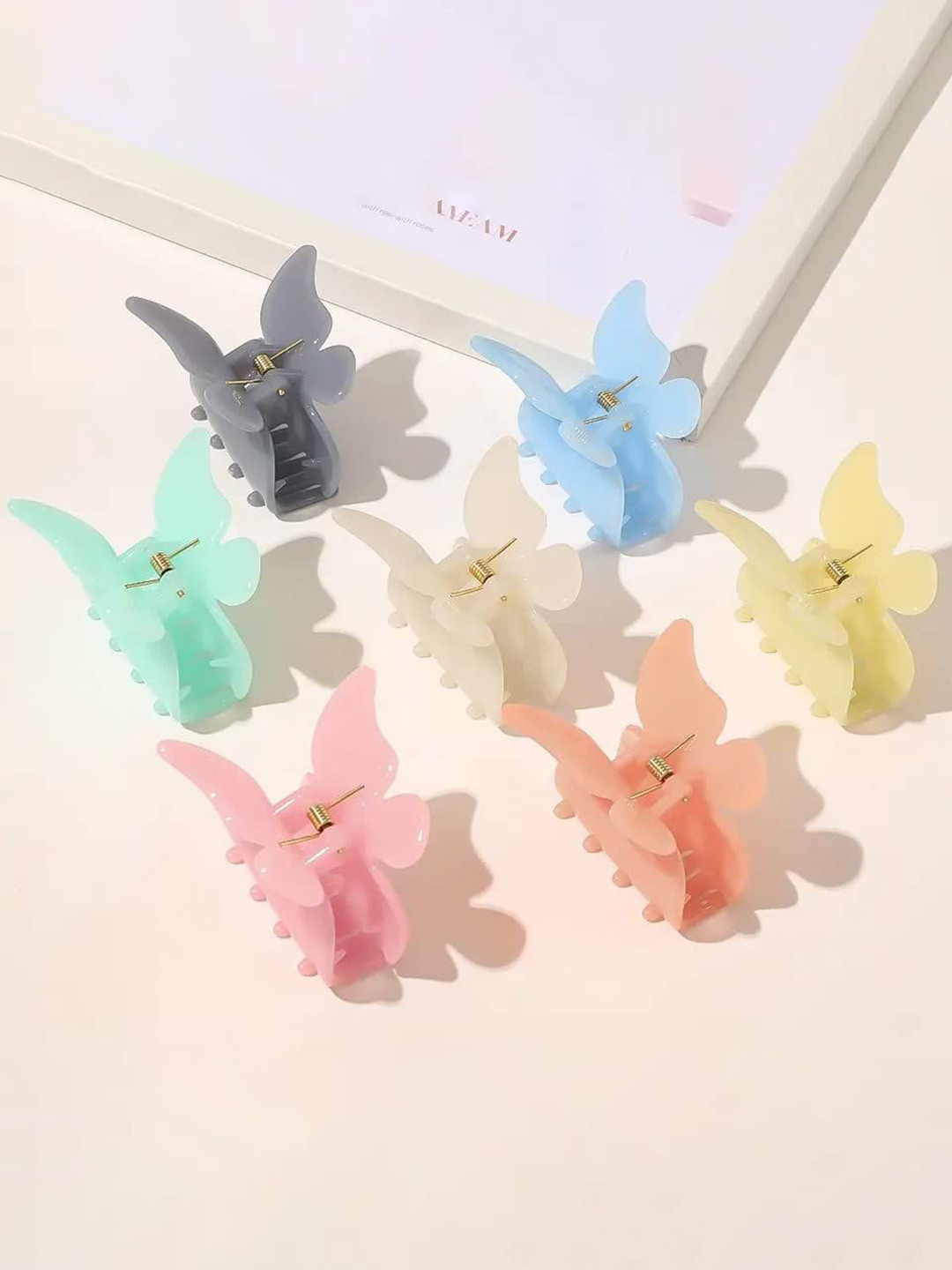 SH FSN Women Set of 7 Mini Butterfly Claw Clip