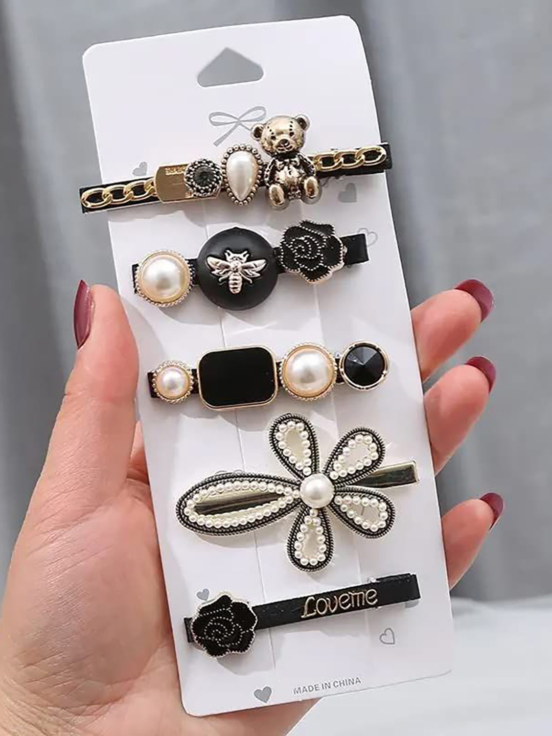 badodiya's Women Set of 5 Korean Clips and Pins