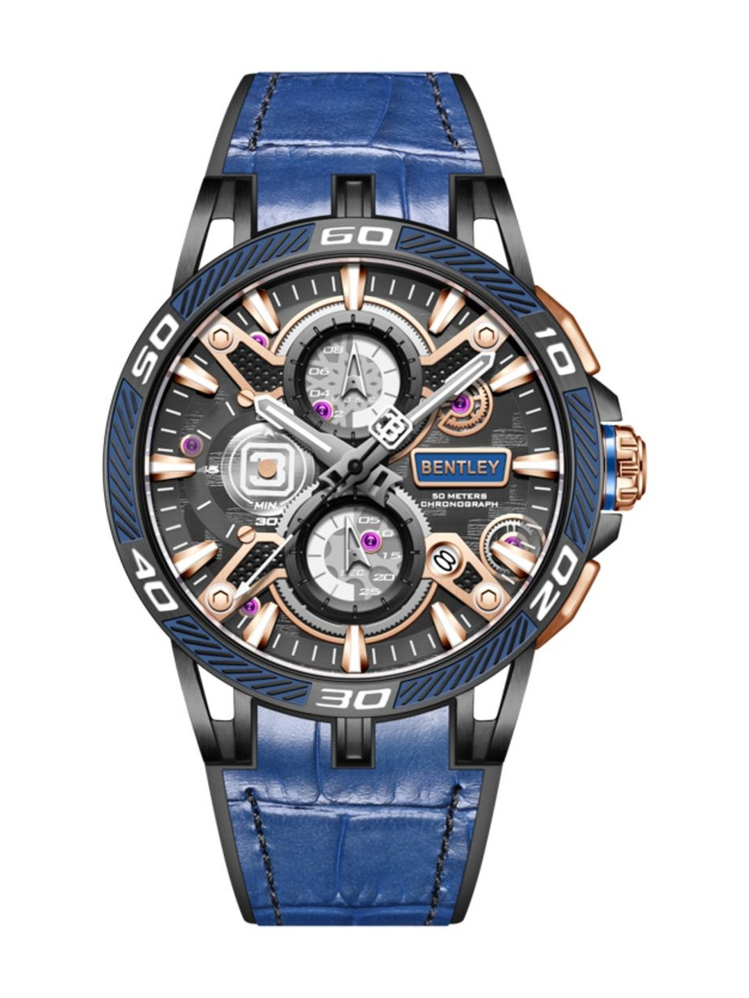 BENTLEY Men Dial & Leather Straps Analogue Multi Function Watch BL-40-03