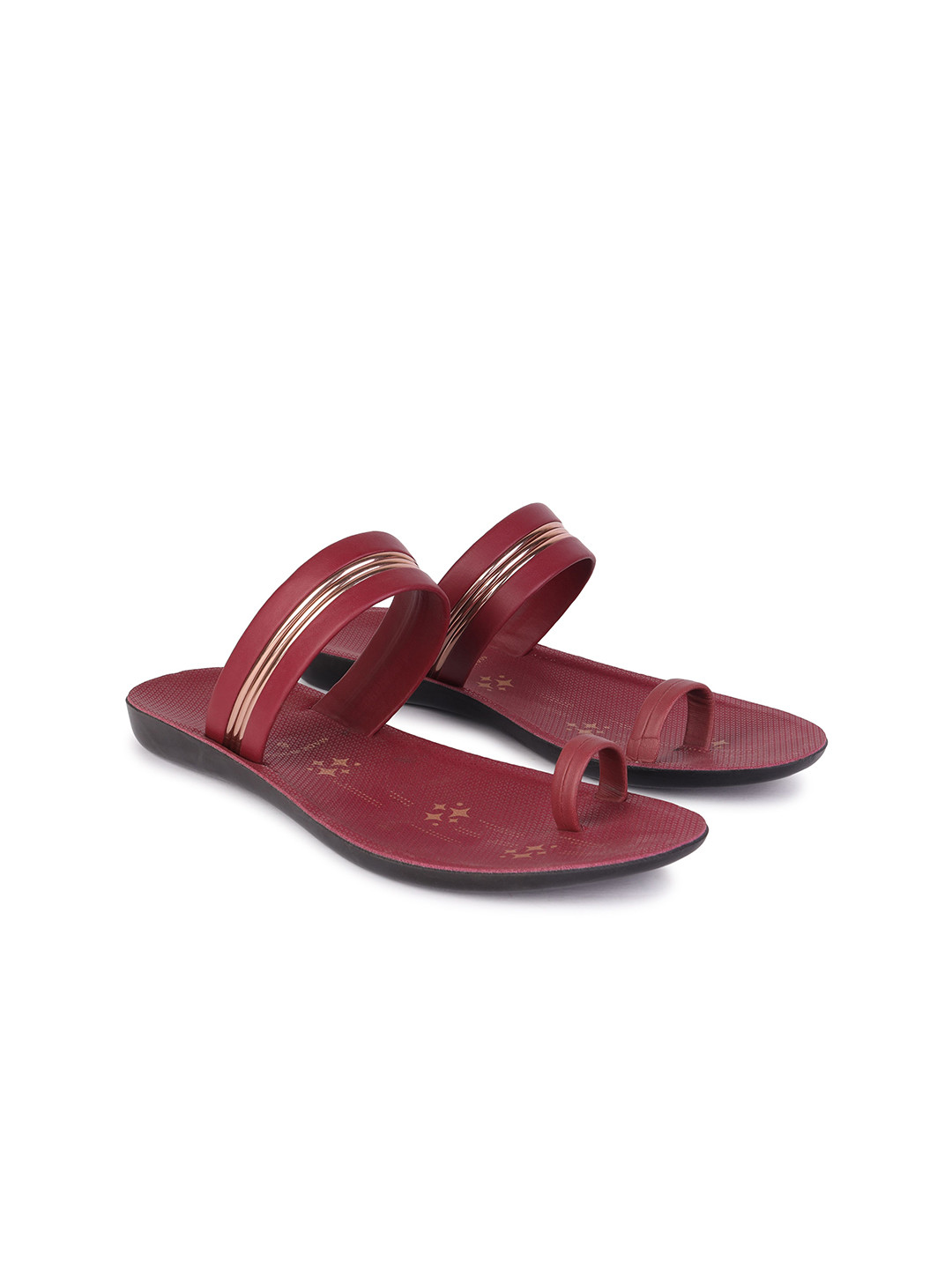 DRACKFOOT Women Printed Slip-On Casual One Toe Flats