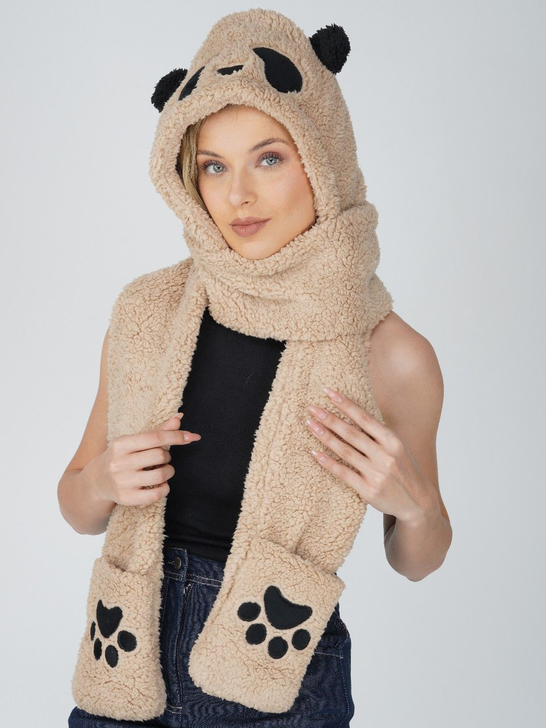 LADONNA Women Woollen 3 In 1 Cap Scarf & Gloves
