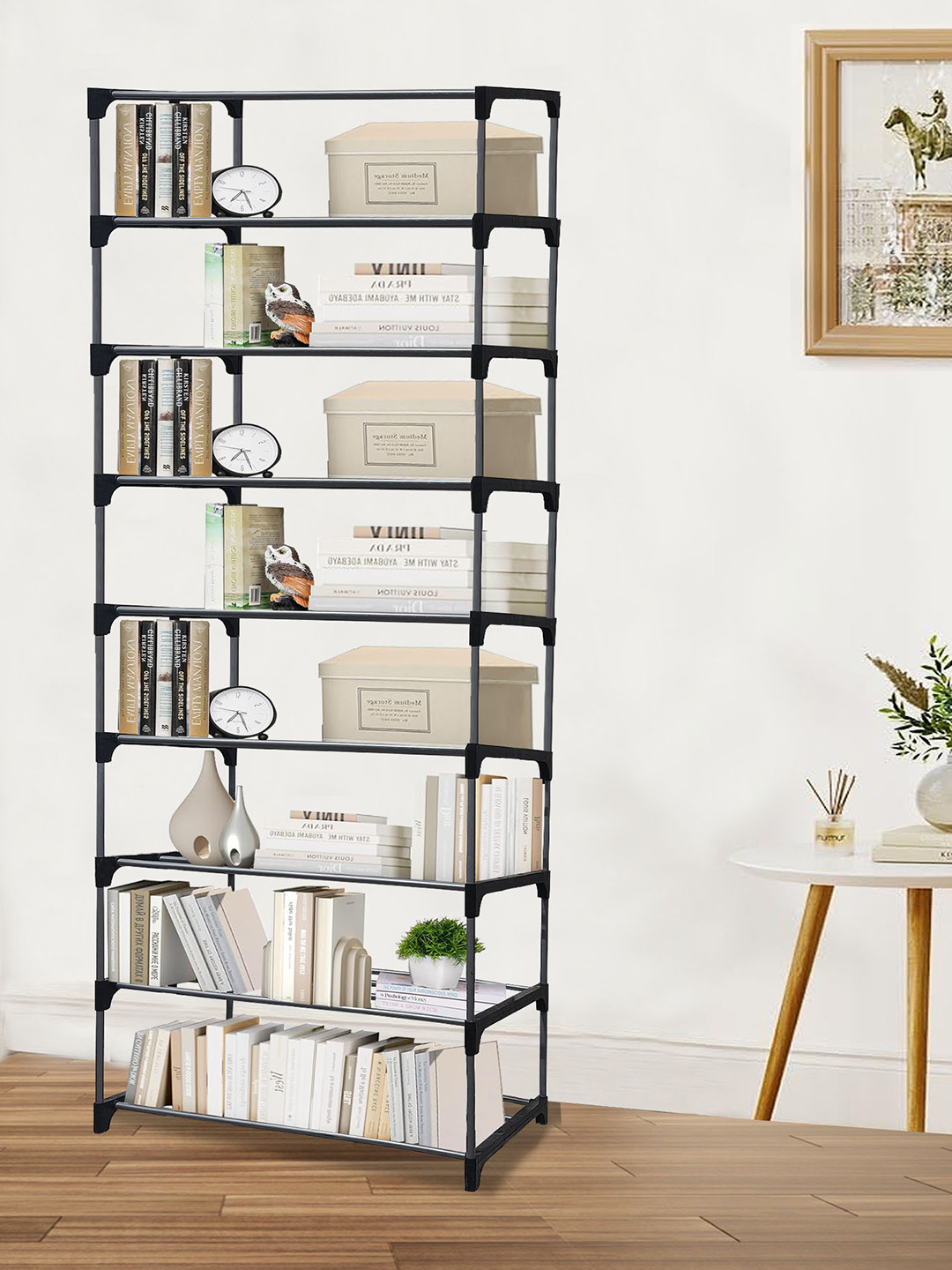 Urban Choice Black 9 Tier Collapsible Shelf Rack