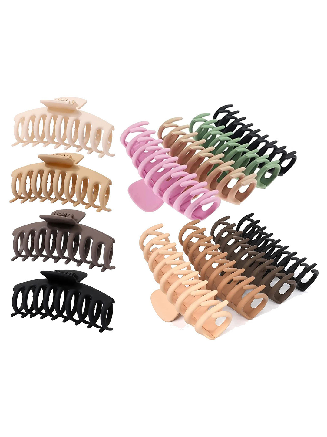 DailyObjects Women Set of 6 Comb Shape Hair Claw Matt finished Hair Clutchers