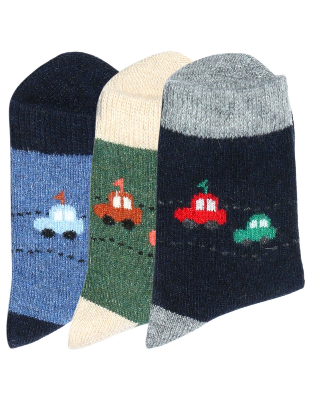 N2S NEXT2SKIN Pack of 3 Infant Kids Color Blocked Ankle Length Socks