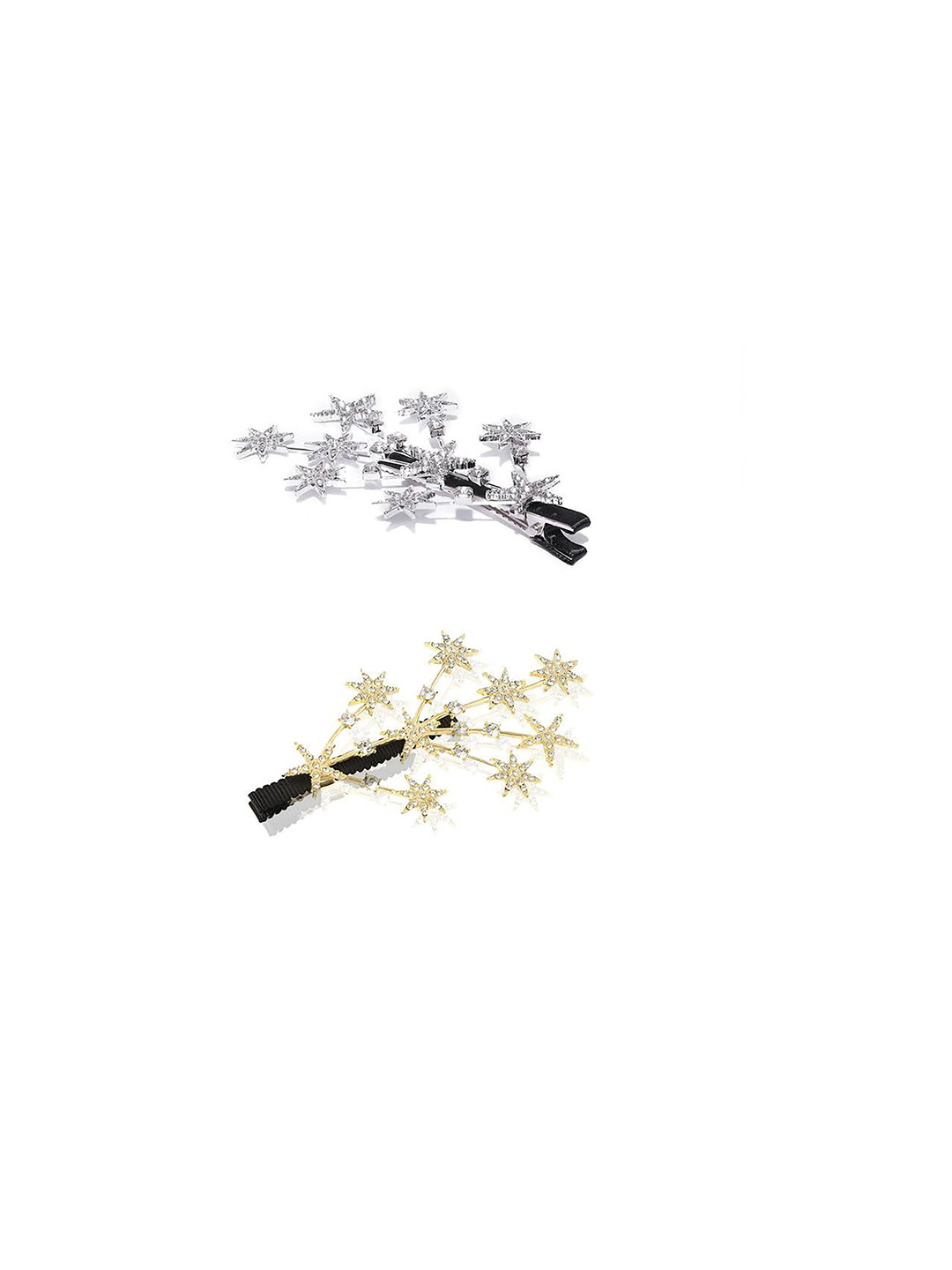 badodiya's Women Set of 2 Branches Shape Alligator Hair Clip Hair Accessory