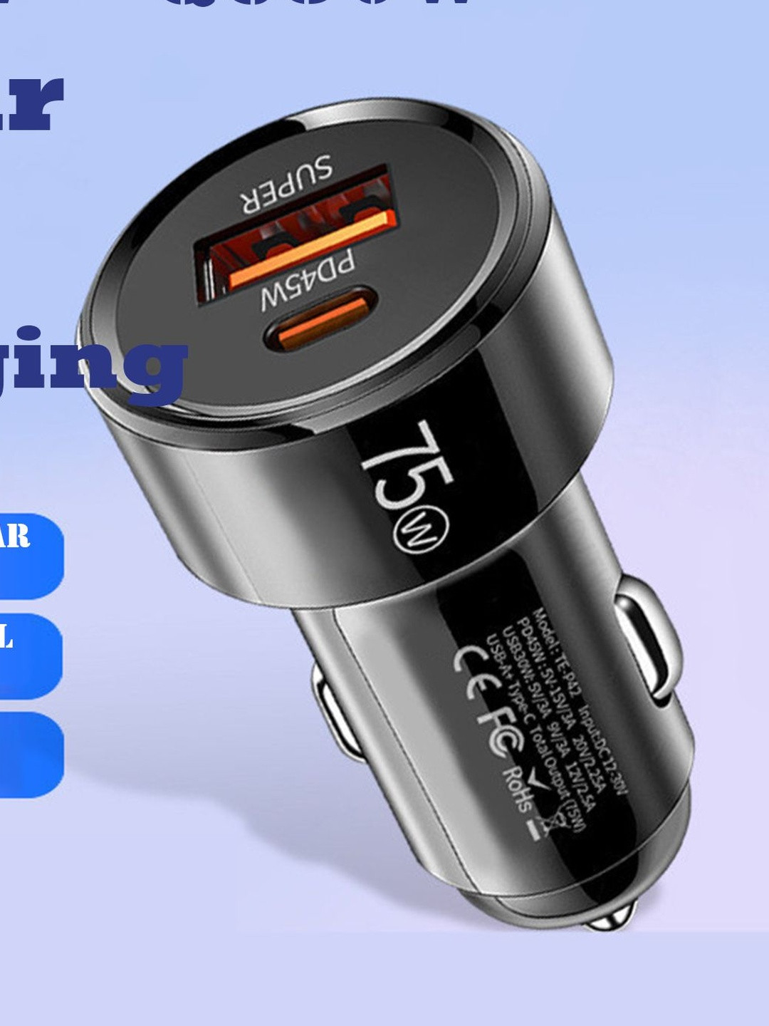 Gopalvilla Dual Port Car Mobile Supar Fast Charger Adaptor