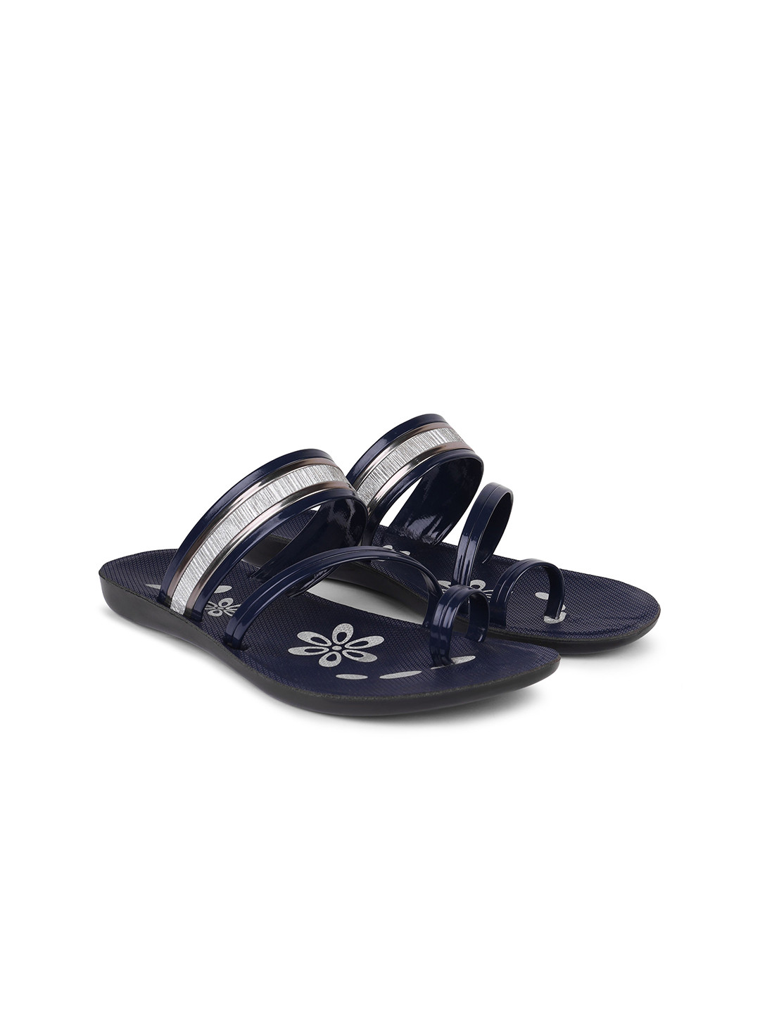 DRACKFOOT Women Printed Slip On One Toe Flats