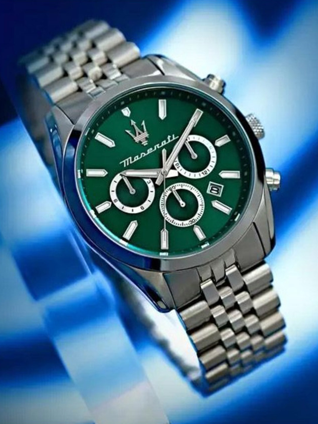 Maserati Men Attrazione Round Dial & Stainless Steel Straps Analogue Watch R8853151023