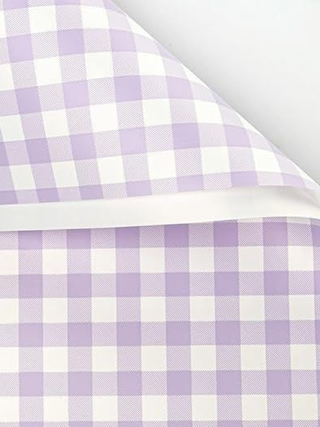 SAKSHAM 20-Pcs Purple Checked Flower Wrapping Sheet