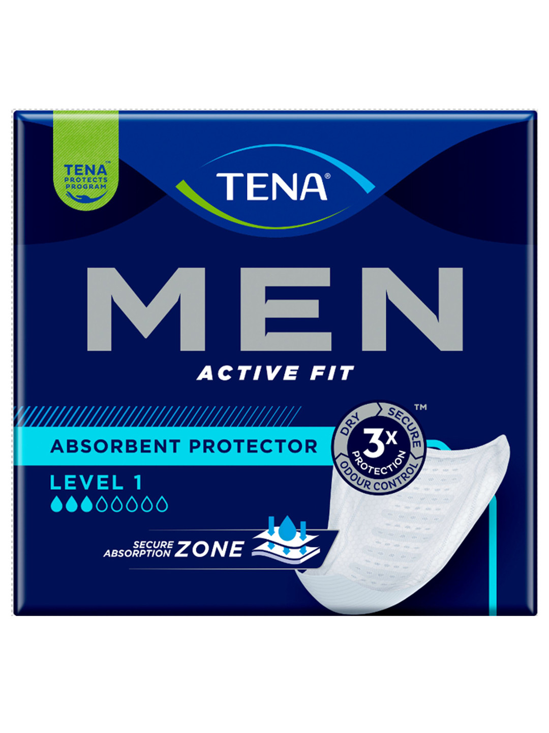 TENA Men Adult Fit Guard Style Level 1 Active Fit Diapers - 96 Pieces