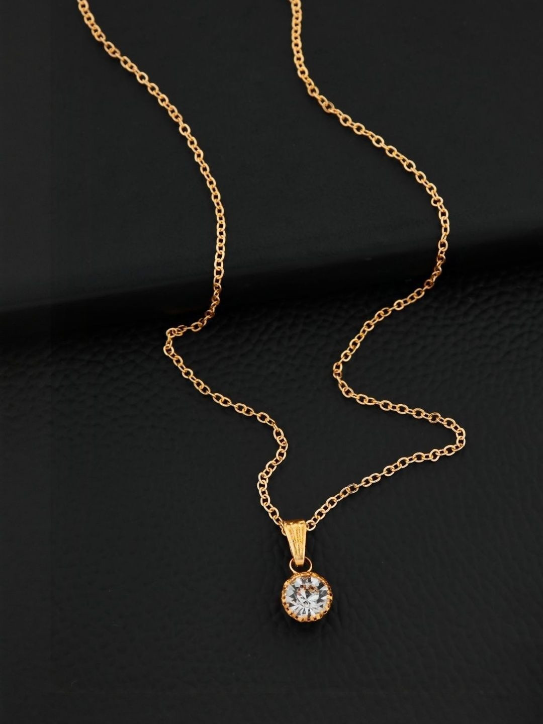 SZN Set Of 2 Gold-Plated Ciruclar Shaped Pendants With Chains