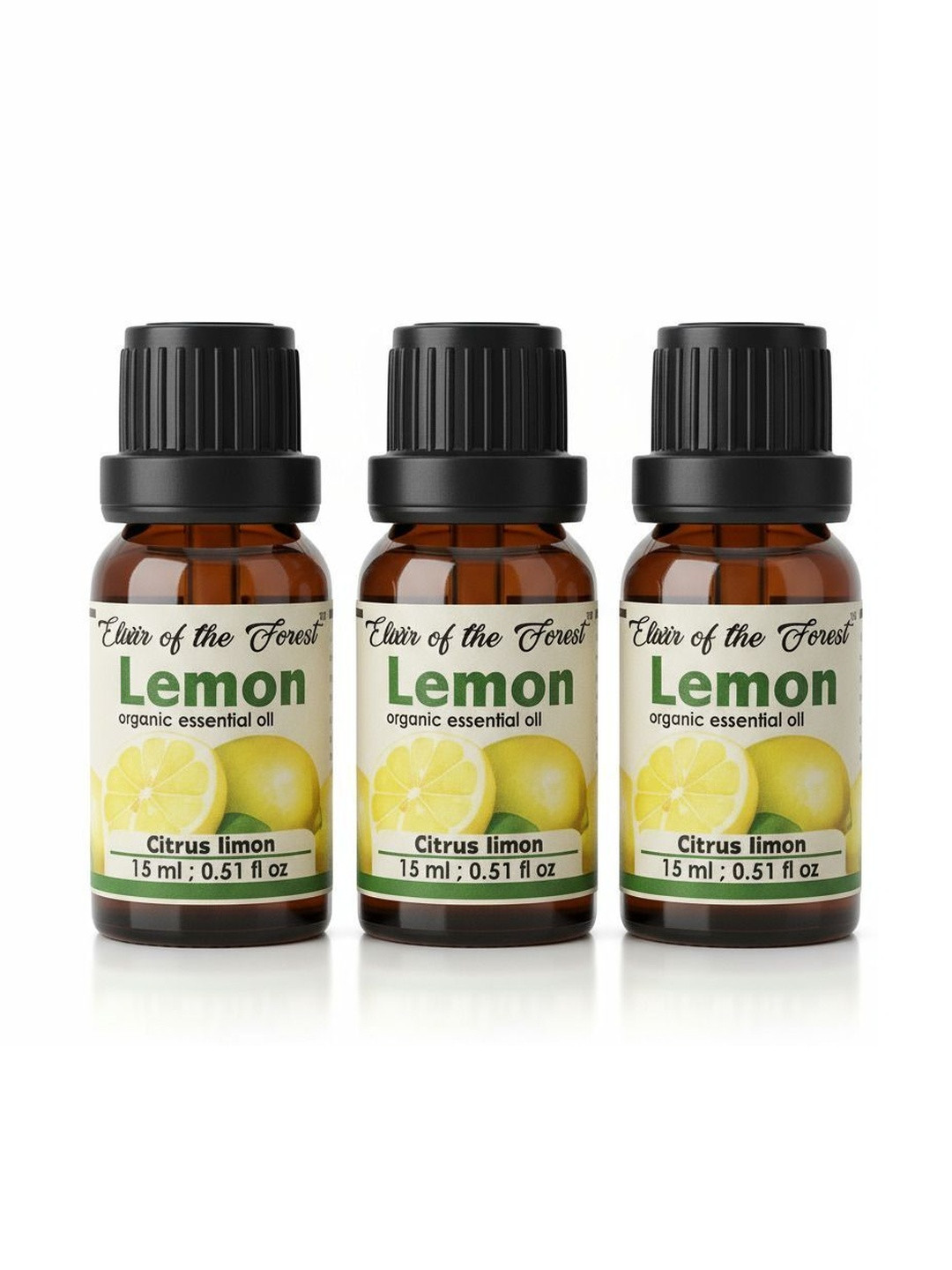ELIXIR OF THE FOREST Set Of 3 Lemon Essential Oil - 15 ml Each