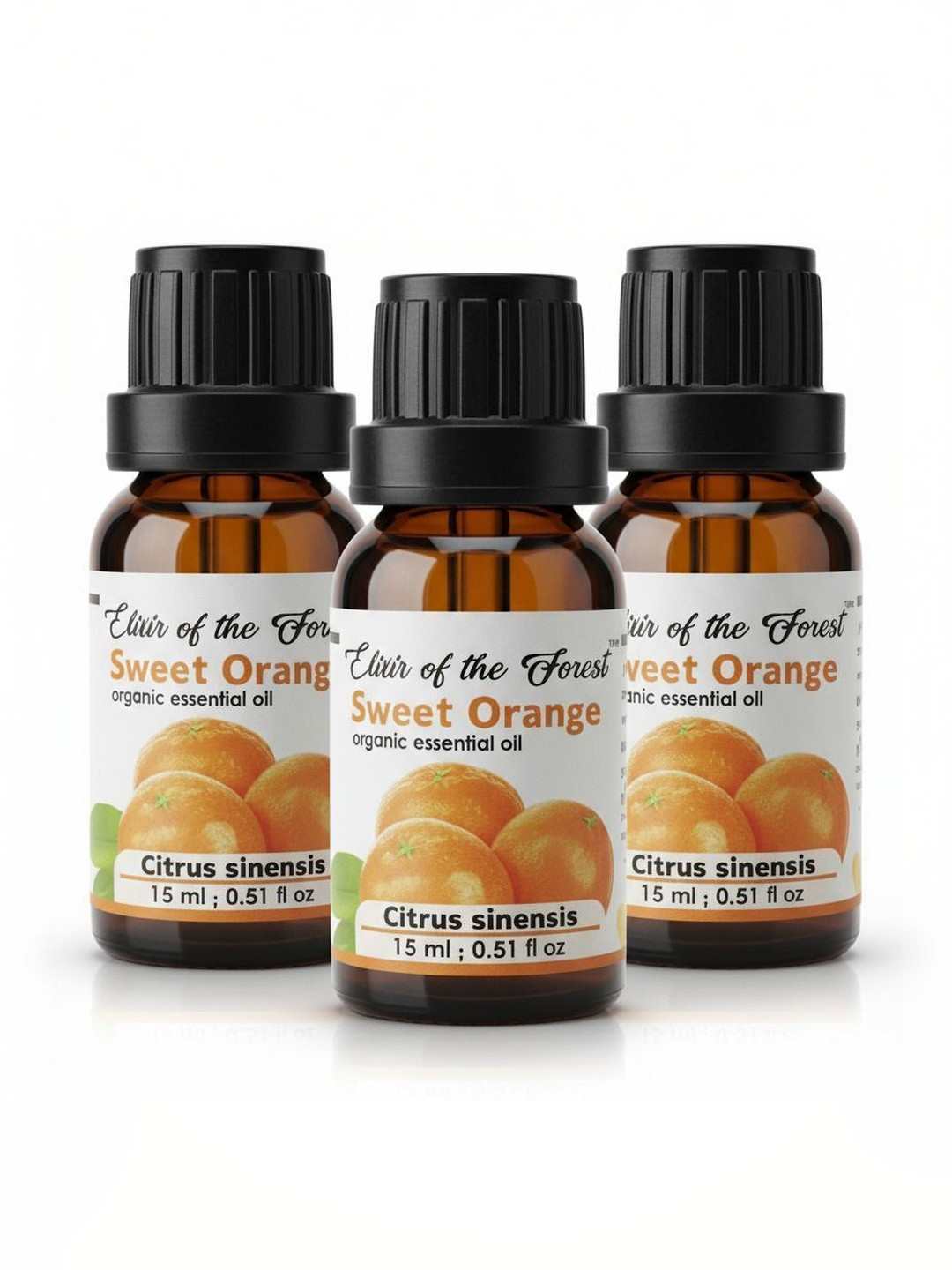 ELIXIR OF THE FOREST Set Of 3 Sweet Orange Essential Oil - 15 ml Each