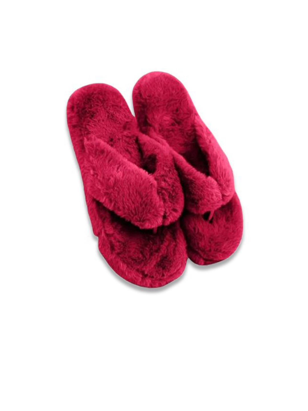 M 2 C Women Self Design Furry Cozy Warm Room Slippers