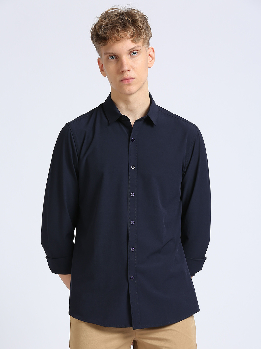 Integration Men's 4-way Stretchable Ultra-Comfort Formal Shirt