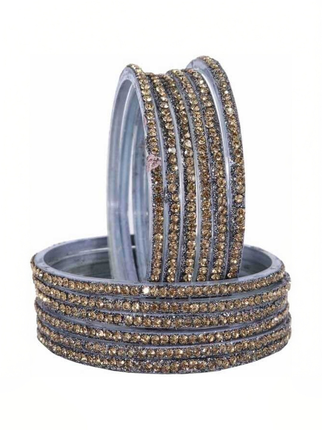 fasioncity Set Of 12 Stone-Studded Bangles