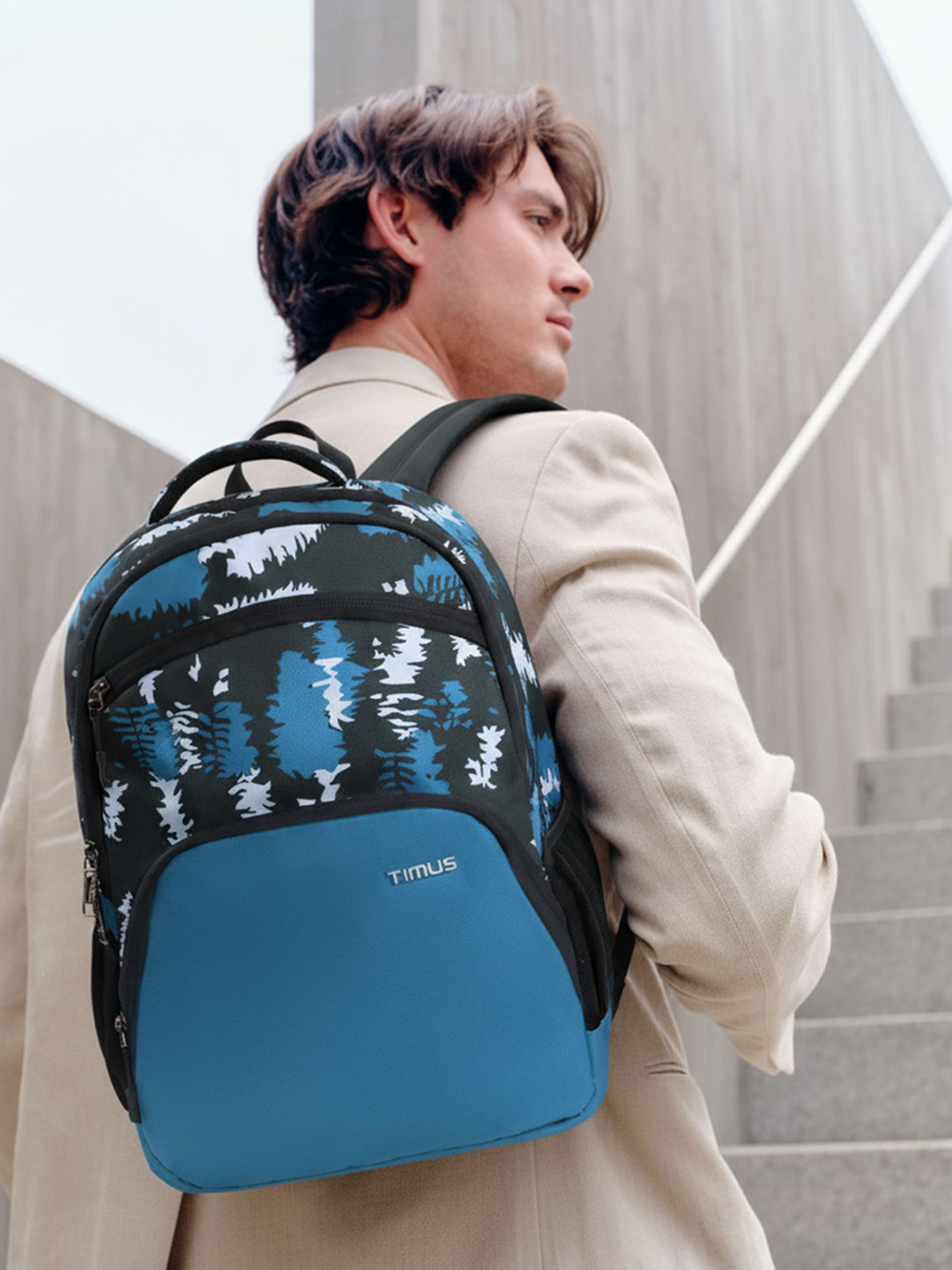 Timus Unisex Laptop Padded Shoulder Strap Medium Backpack
