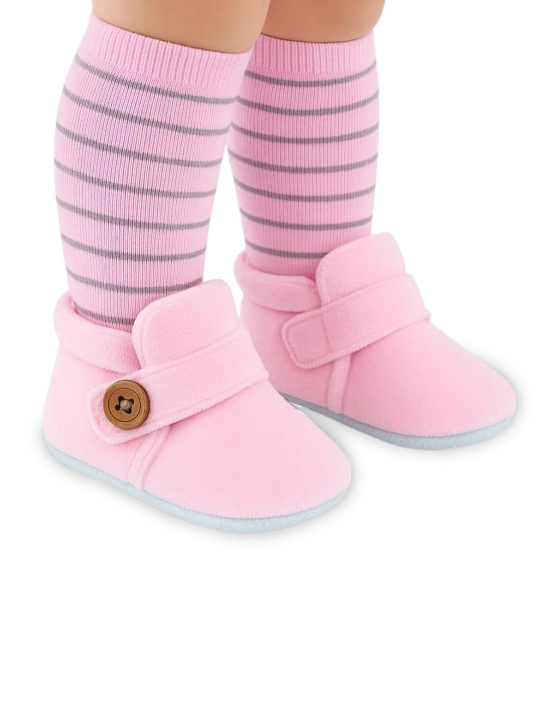 NESKA MODA Kids Cotton Booties with Long Socks