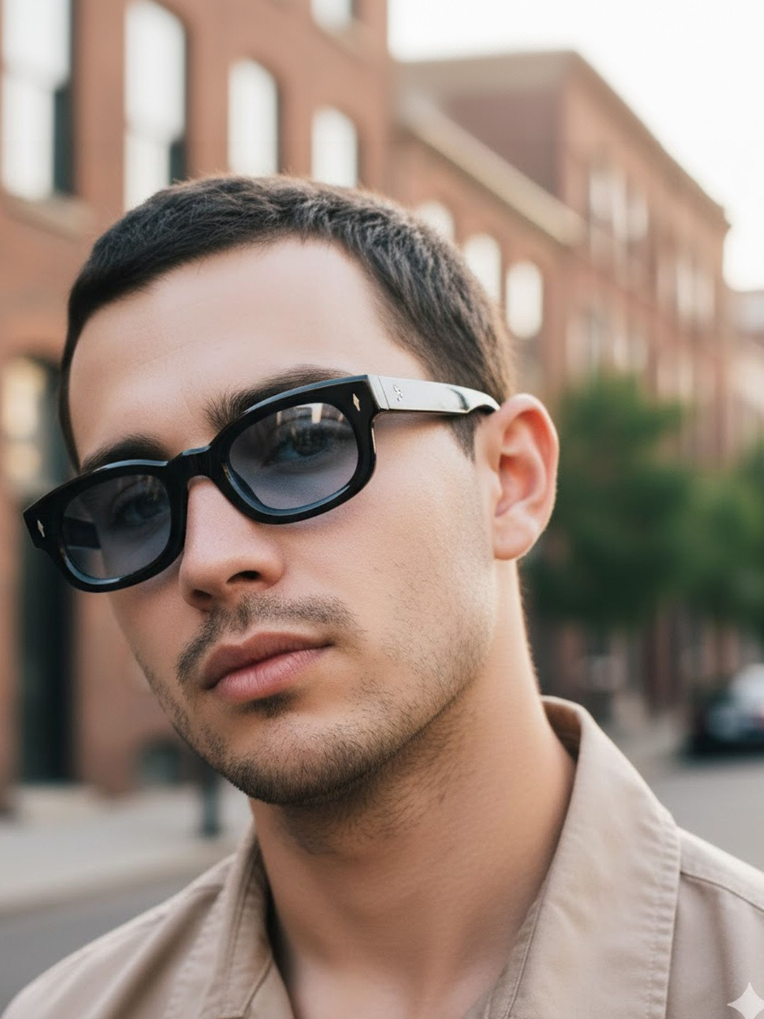 Peter Jones Eyewear Unisex Full Rim Polarised Lens Square Sunglasses 3967TB