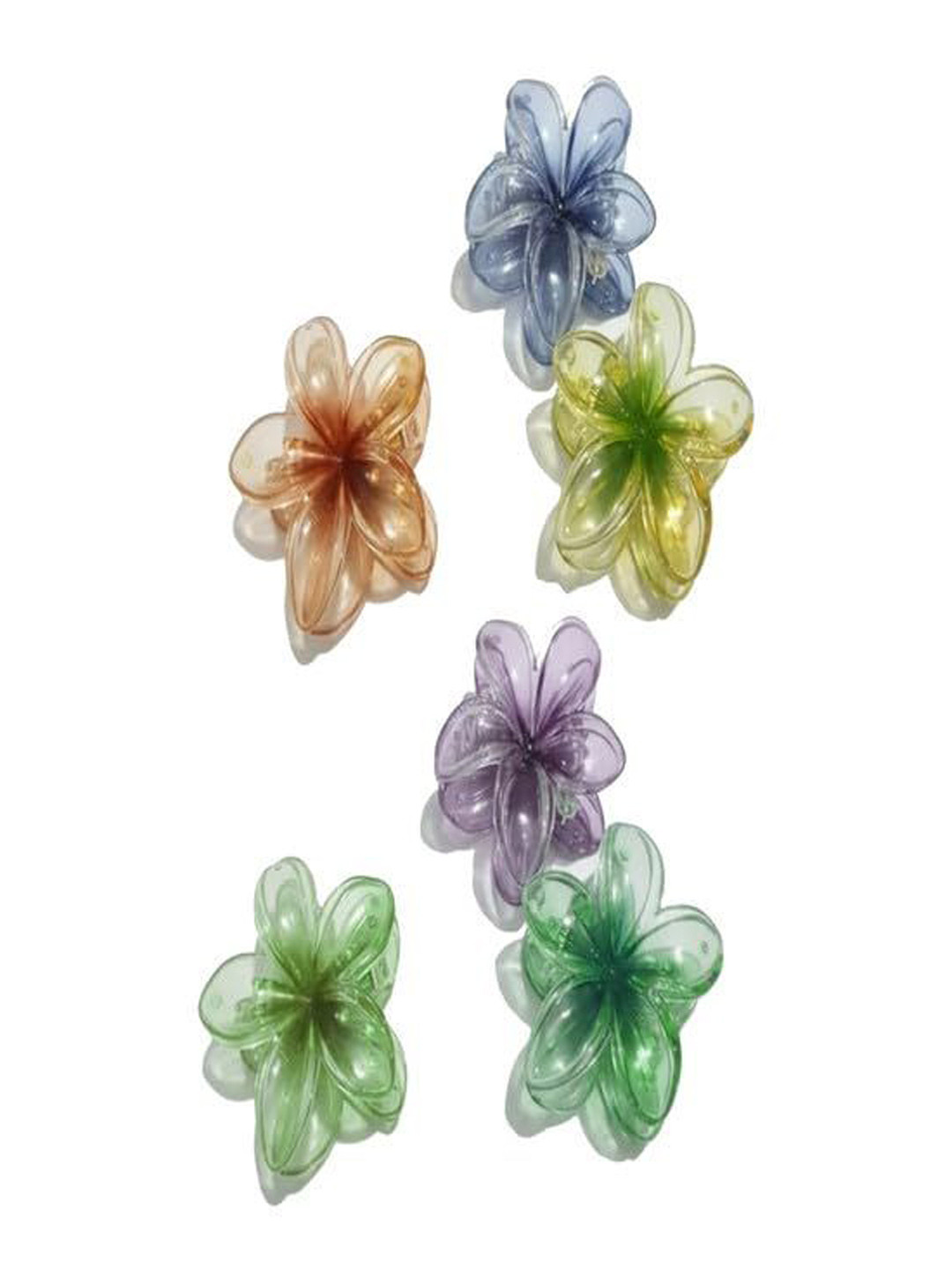 Lyphy Women Set of 6 Flower Shape Clutchers Claw Clip