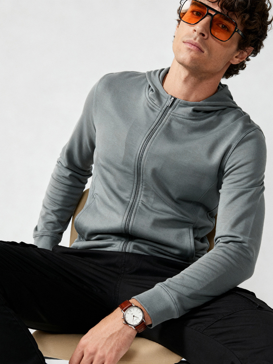 DAMENSCH Men Long Sleeves Next Full Zip Hooded Sweatshirt