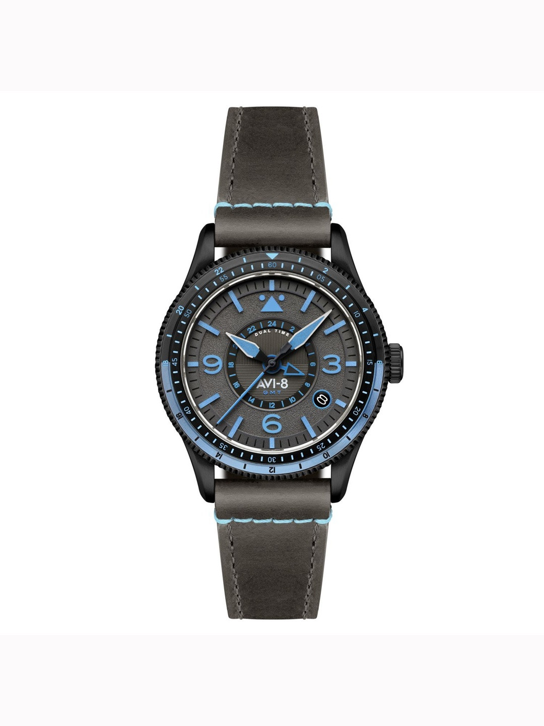 AVI-8 Men Brass Dial & Leather Straps Analogue Automatic Motion Powered Watch AV-4128-05