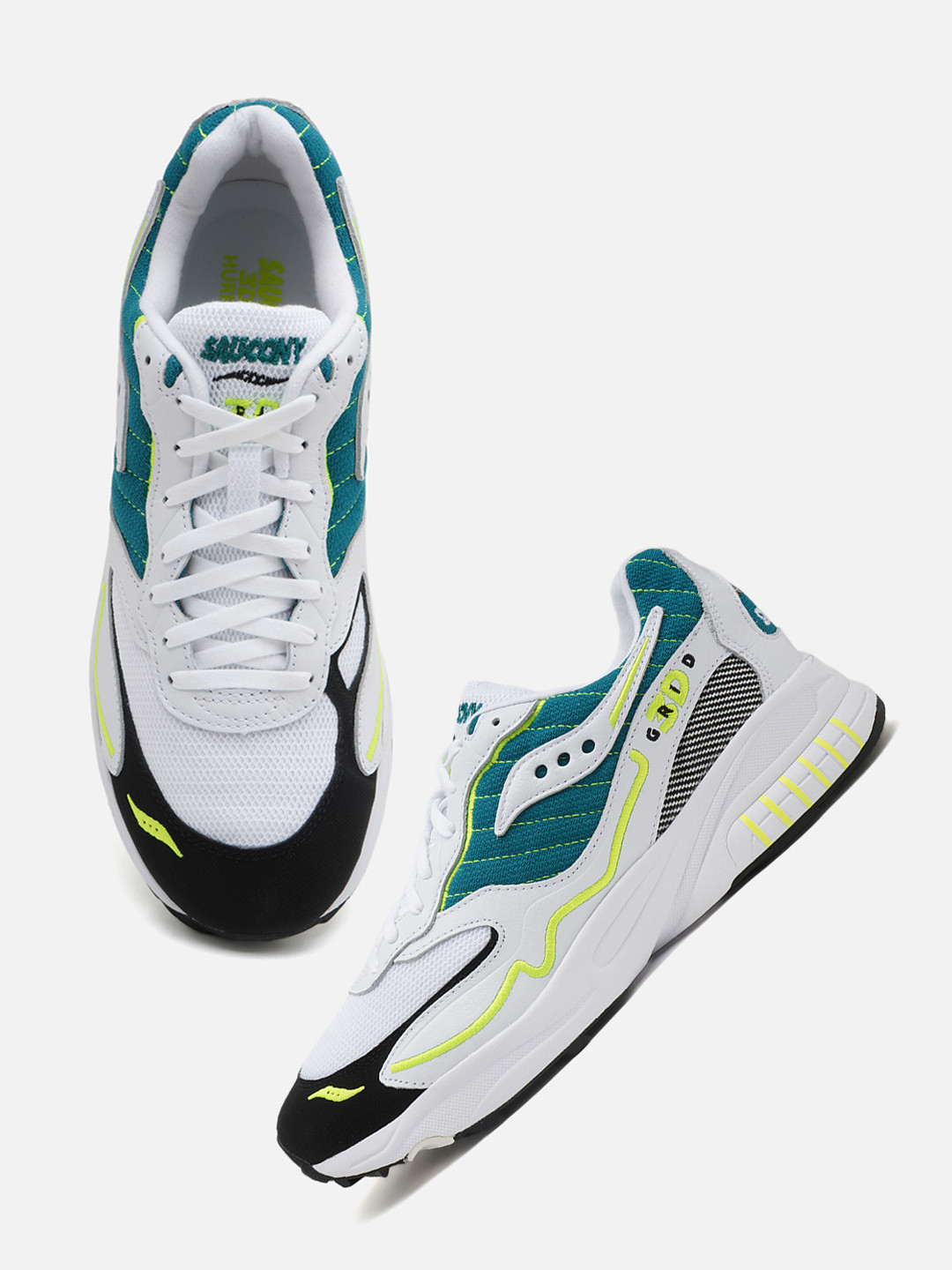 saucony Unisex 3D Grid Hurricane Colourblocked Sneakers