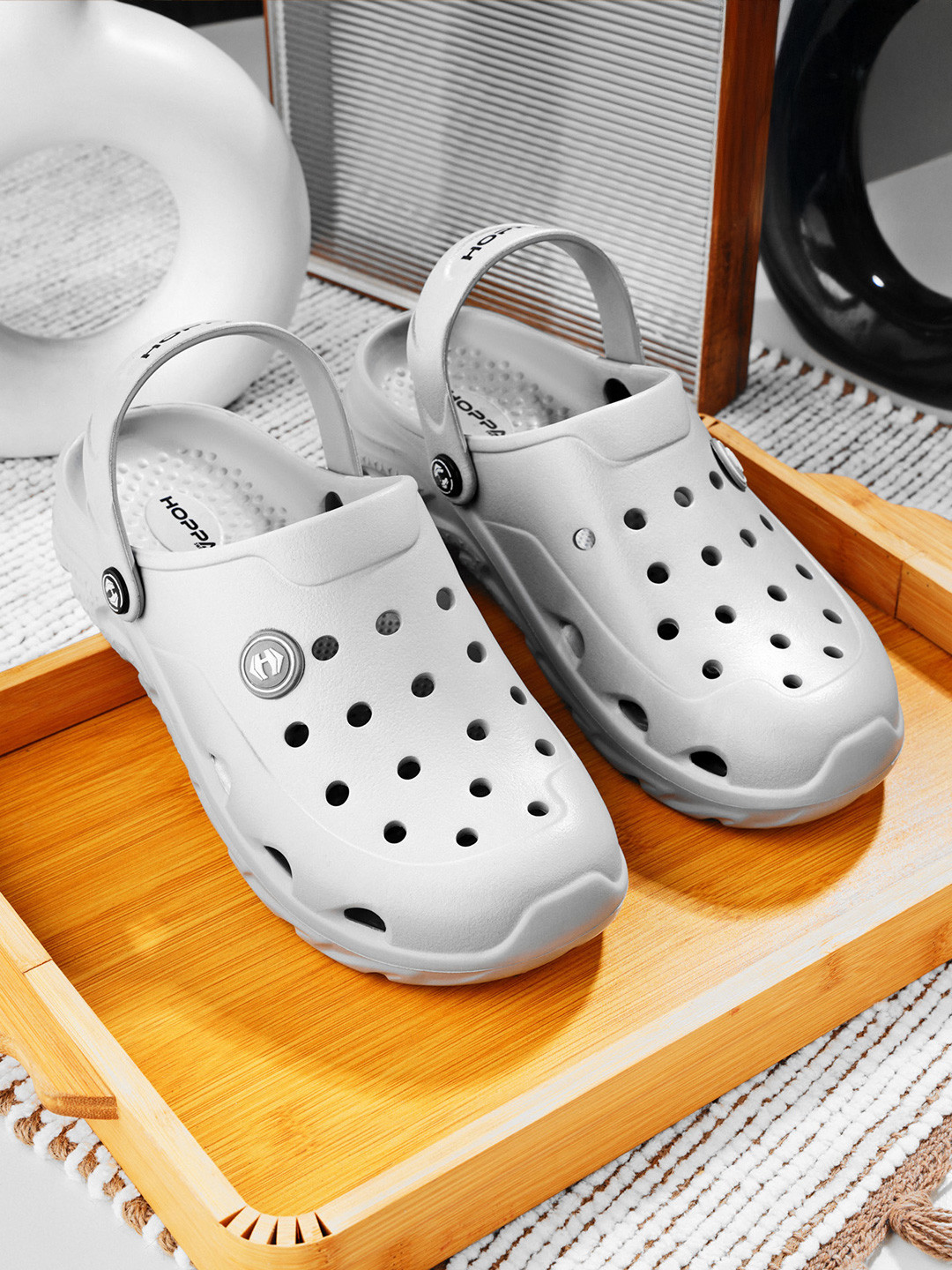 Hoppa Coucci Men Ice Grey Clogs Men