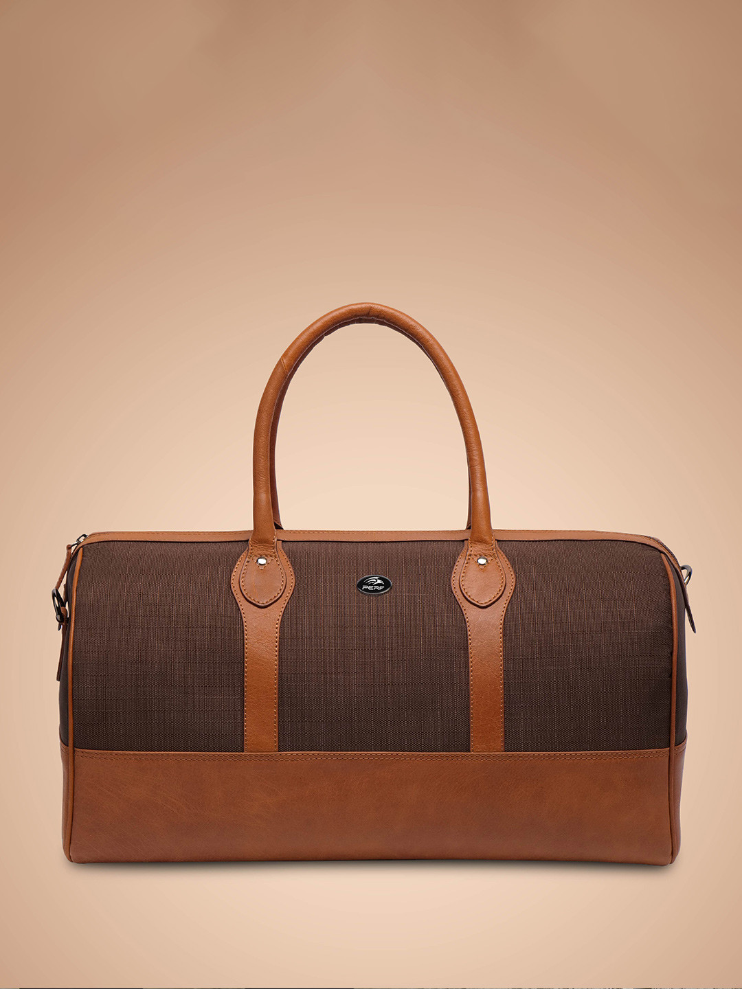 PERF Unisex Colourblocked Medium Leather Duffel Bag