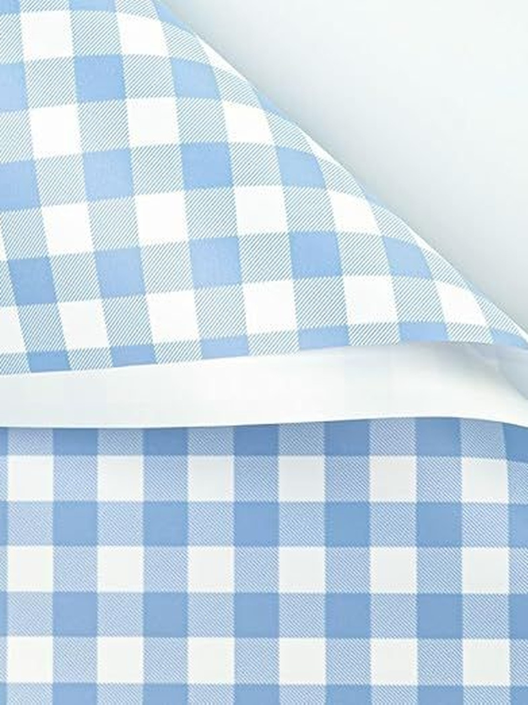 SAKSHAM 20-Pcs Blue Checked Flower Wrapping Sheet