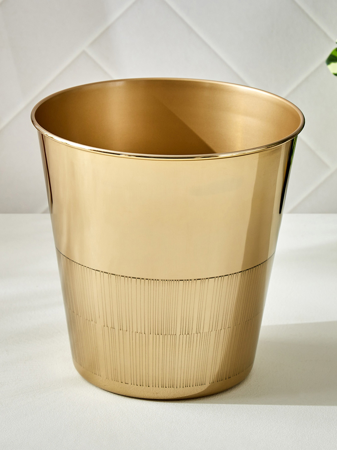 Home Centre Metal Open Waste Bin - 290ml